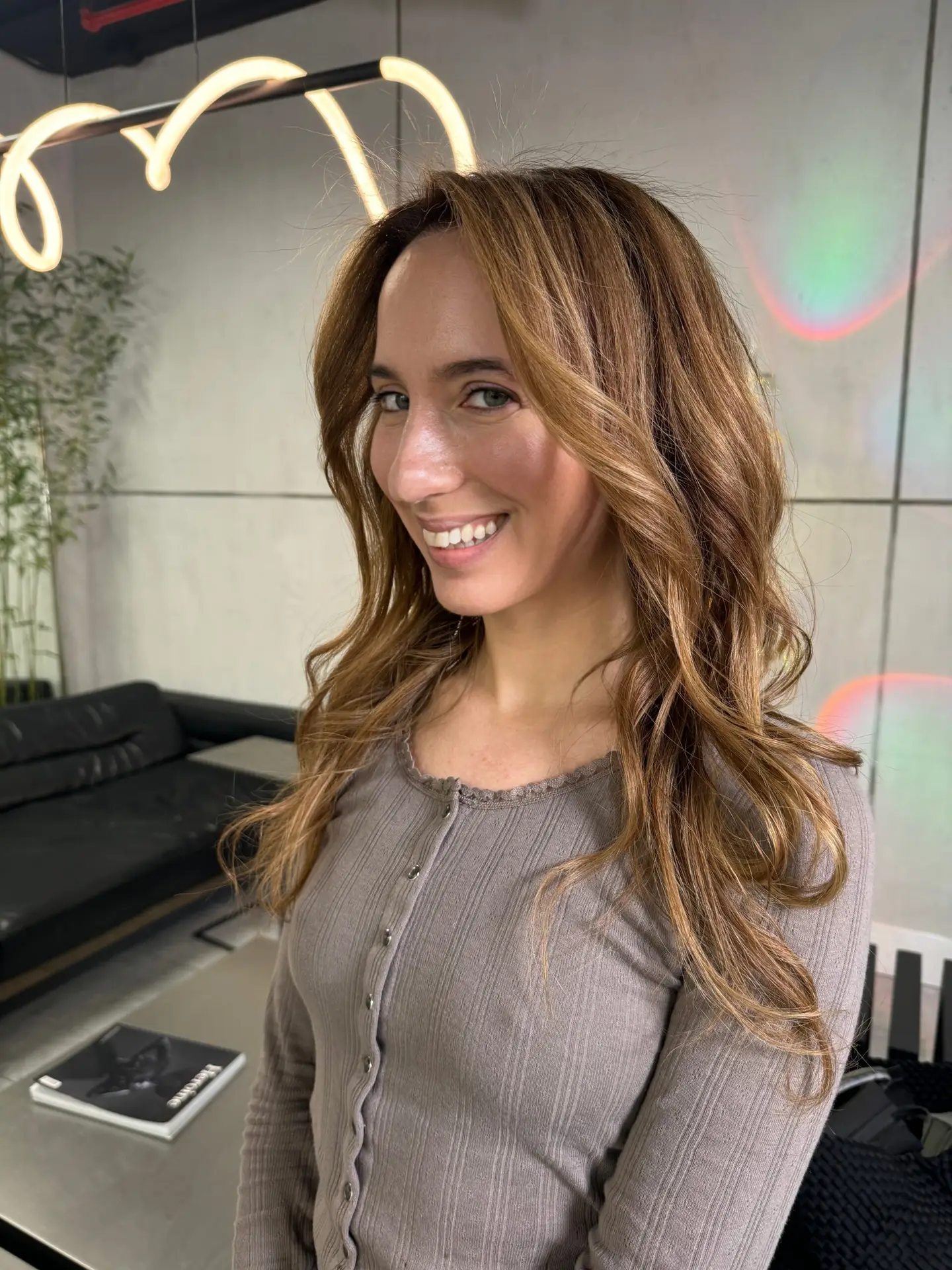 light brown highlights on dark brown hair NYC
