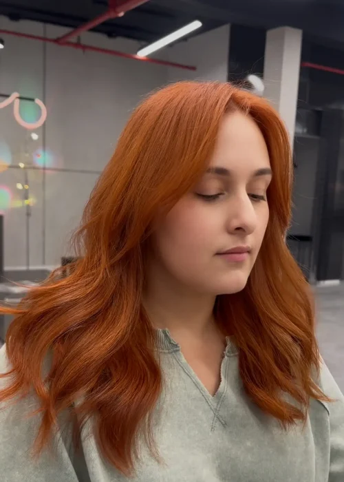 Copper Hair Color Transformation and correction nyc