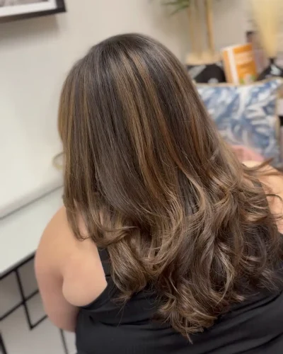 Brunette Highlights with Lived-in Dimension - Kasthetix Beauty - Murray Hill NYC